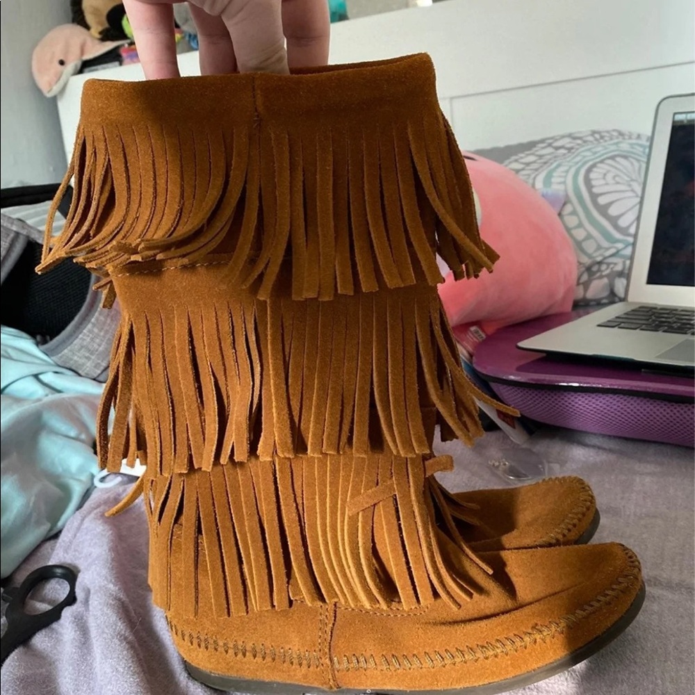 Brown Tassle Boots